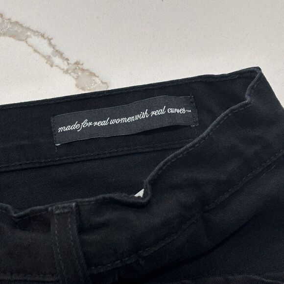 NYDJ | High Waisted Capris Pants Black Denim Button Jeans Size 10 - Picture 10 of 11